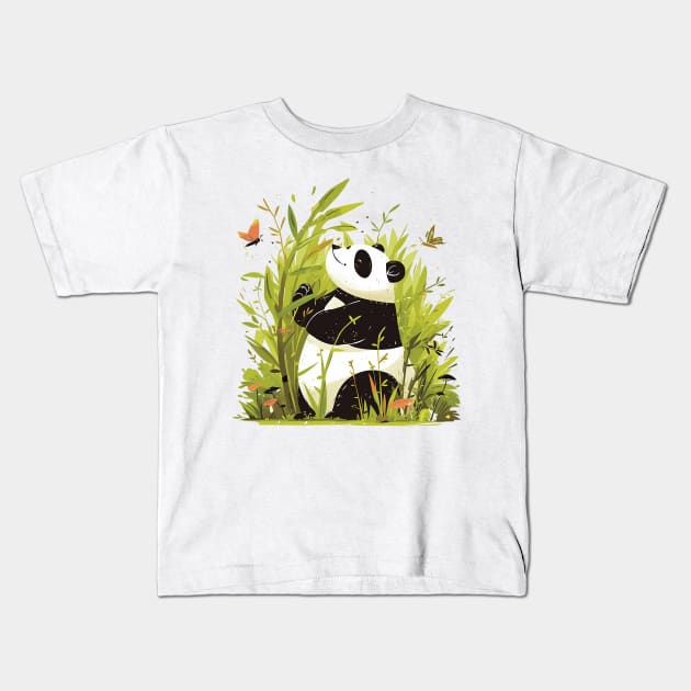 panda Kids T-Shirt by Stephanie Francoeur Art